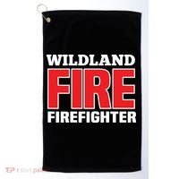 Wildland Fire Rescue Department Firefighters Firemen Uniform Golf Towel thumb 0