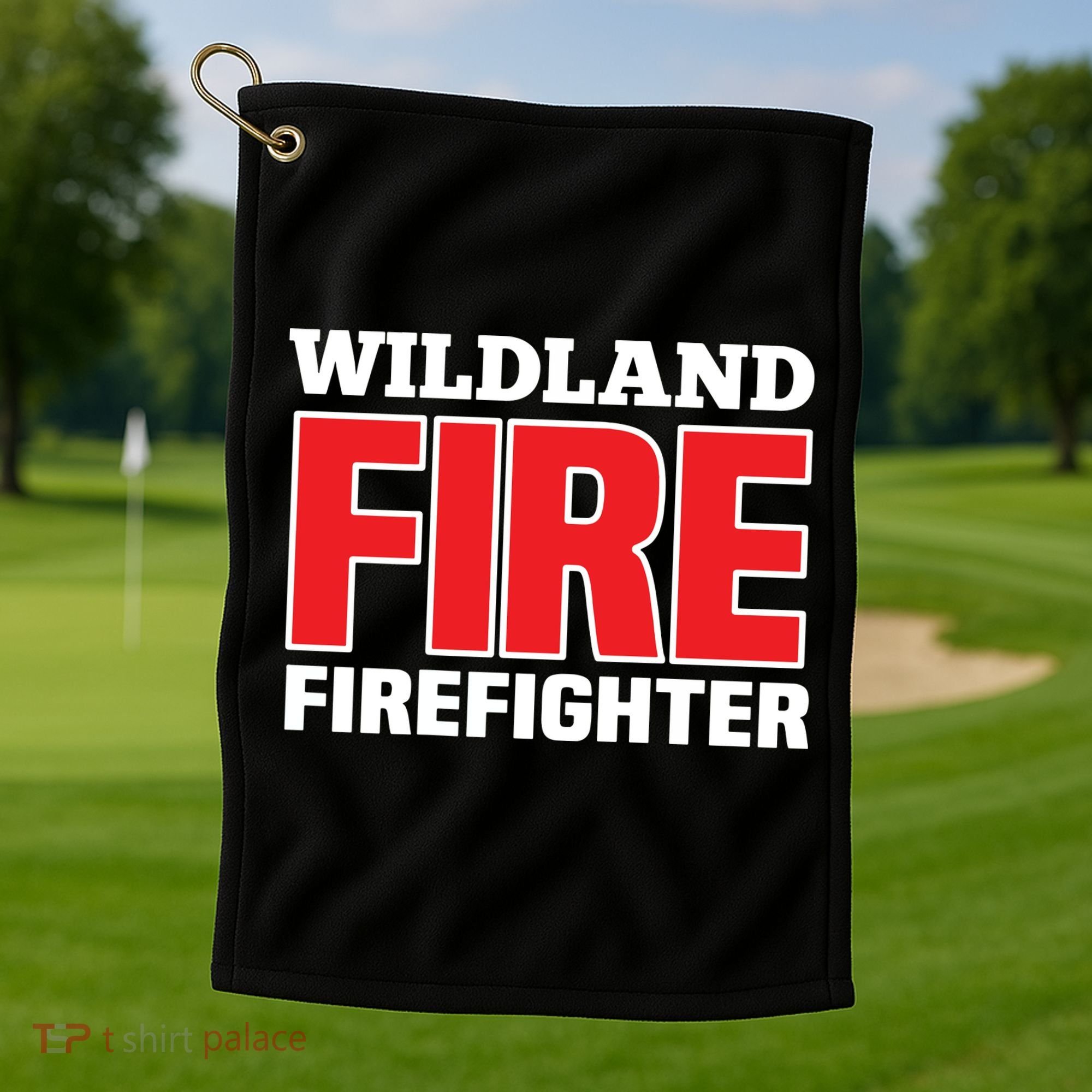 Wildland Fire Rescue Department Firefighters Firemen Uniform Golf Towel