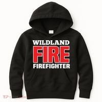 Wildland Fire Rescue Department Firefighters Firemen Uniform Kids Hoodie thumb 0
