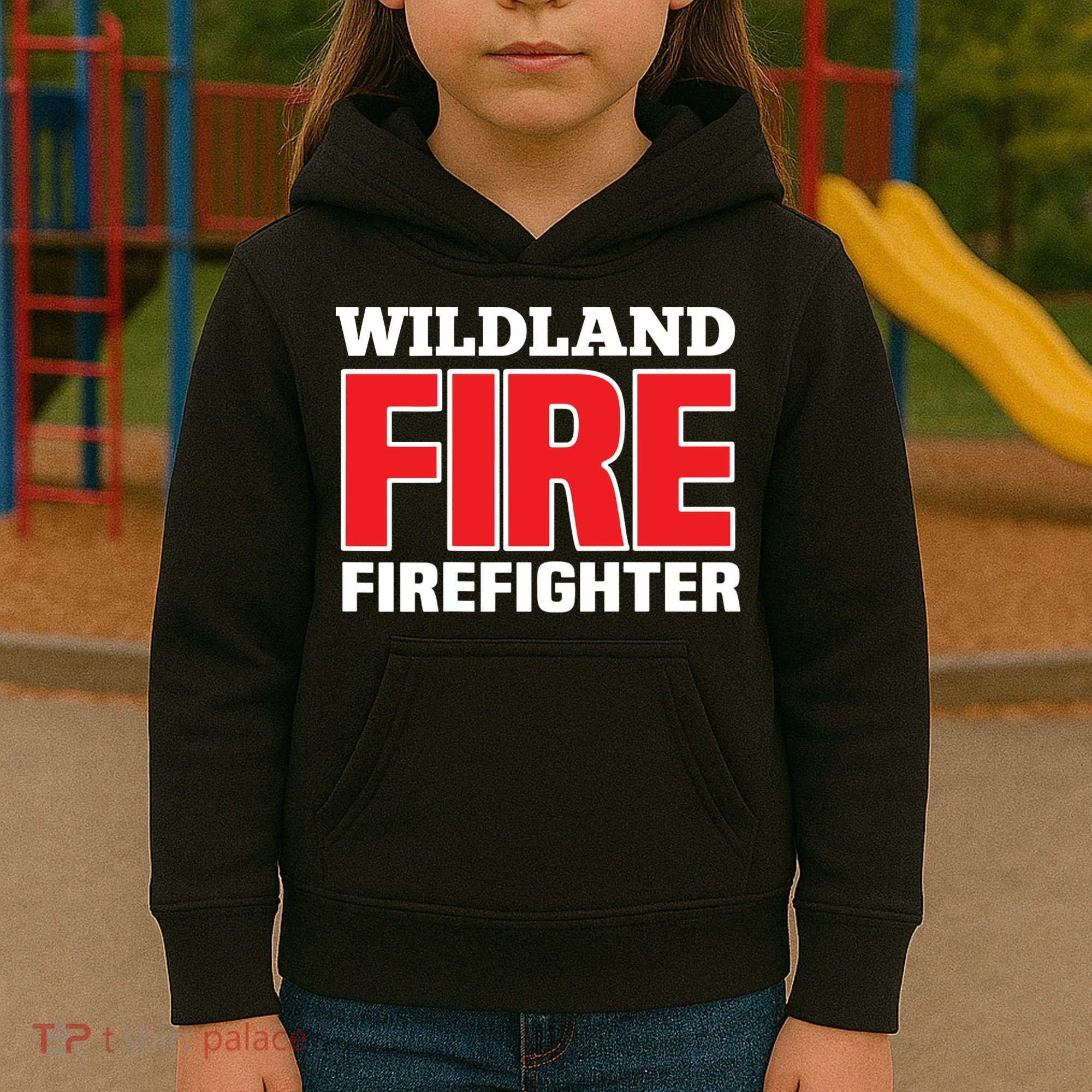 Wildland Fire Rescue Department Firefighters Firemen Uniform Kids Hoodie