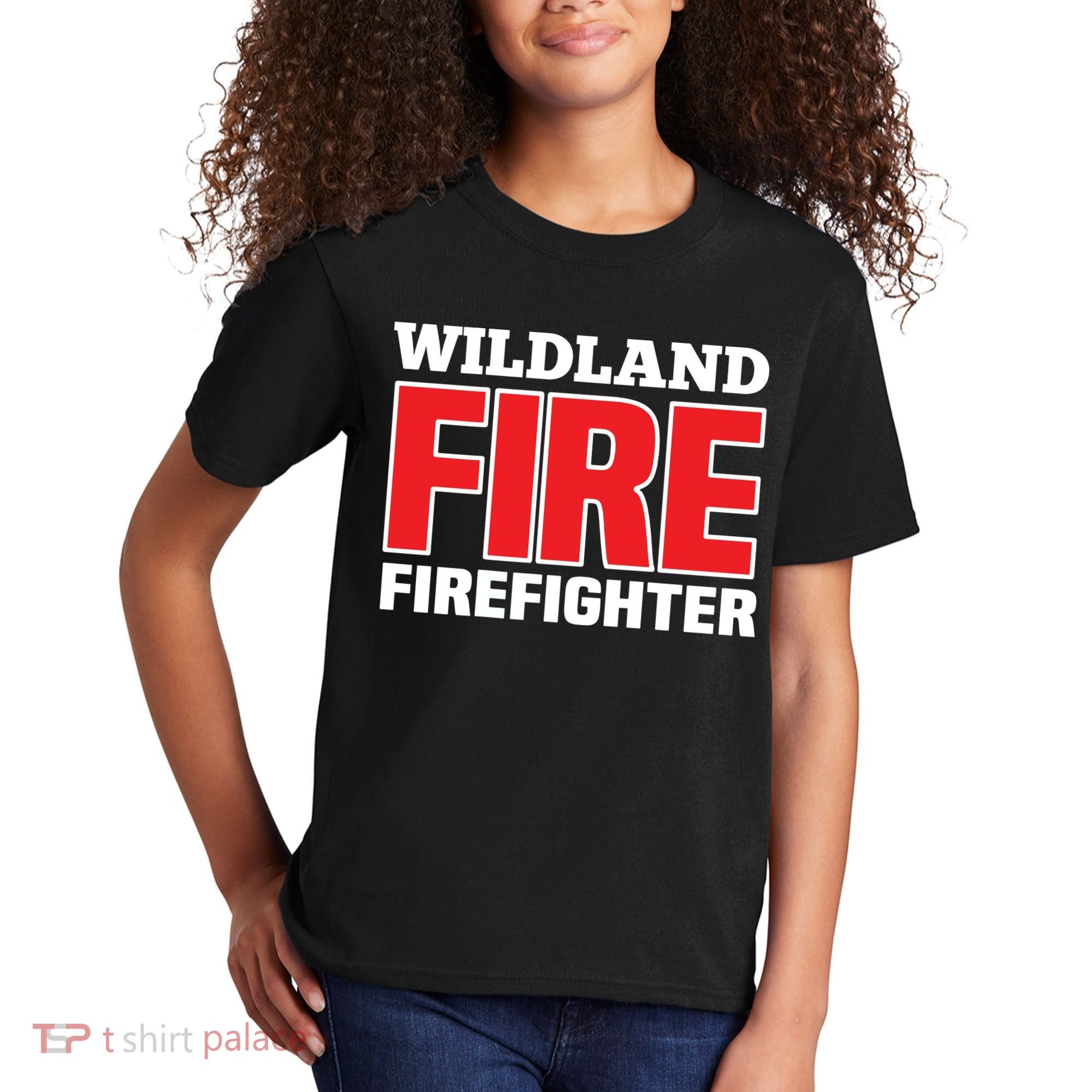 Wildland Fire Rescue Department Firefighters Firemen Uniform Kids T-Shirt