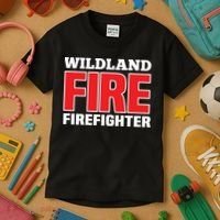 Wildland Fire Rescue Department Firefighters Firemen Uniform Kids T-Shirt thumb 3