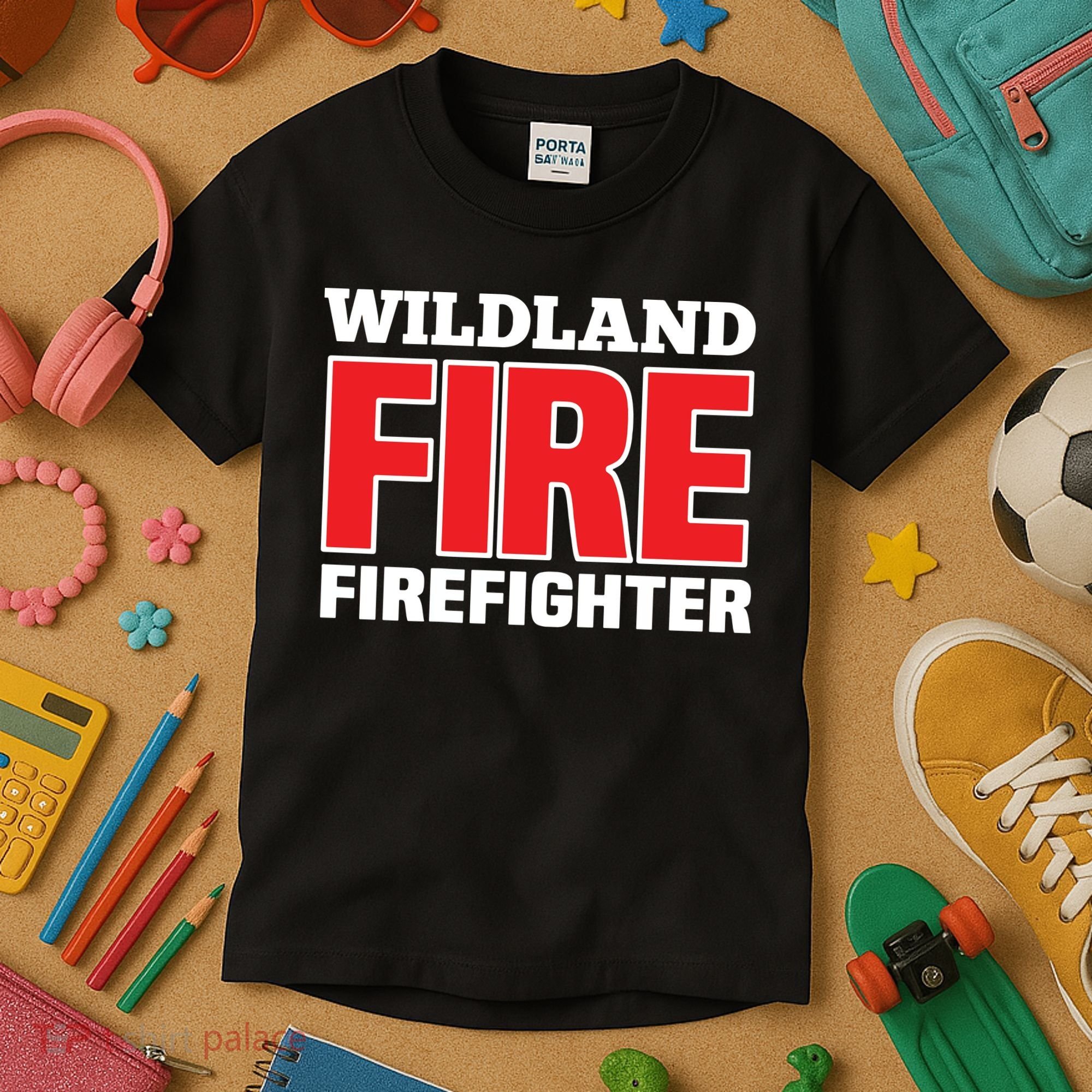 Wildland Fire Rescue Department Firefighters Firemen Uniform Kids T-Shirt