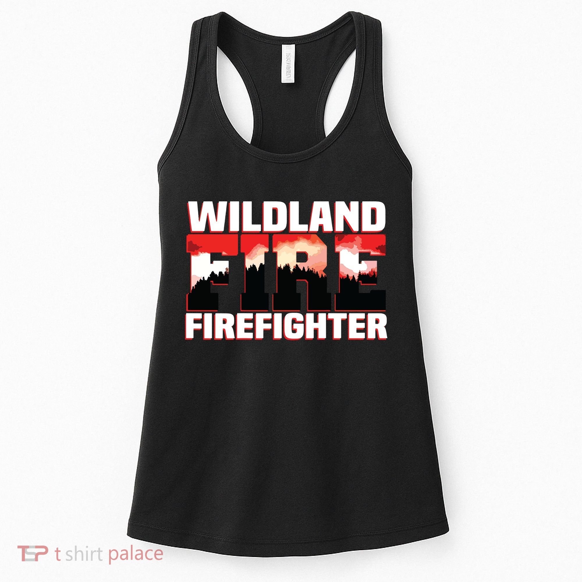 Wildland Fire Rescue Department Firefighters Firemen Uniform Women's Tank Top