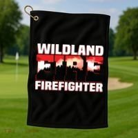 Wildland Fire Rescue Department Firefighters Firemen Uniform Golf Towel thumb 1