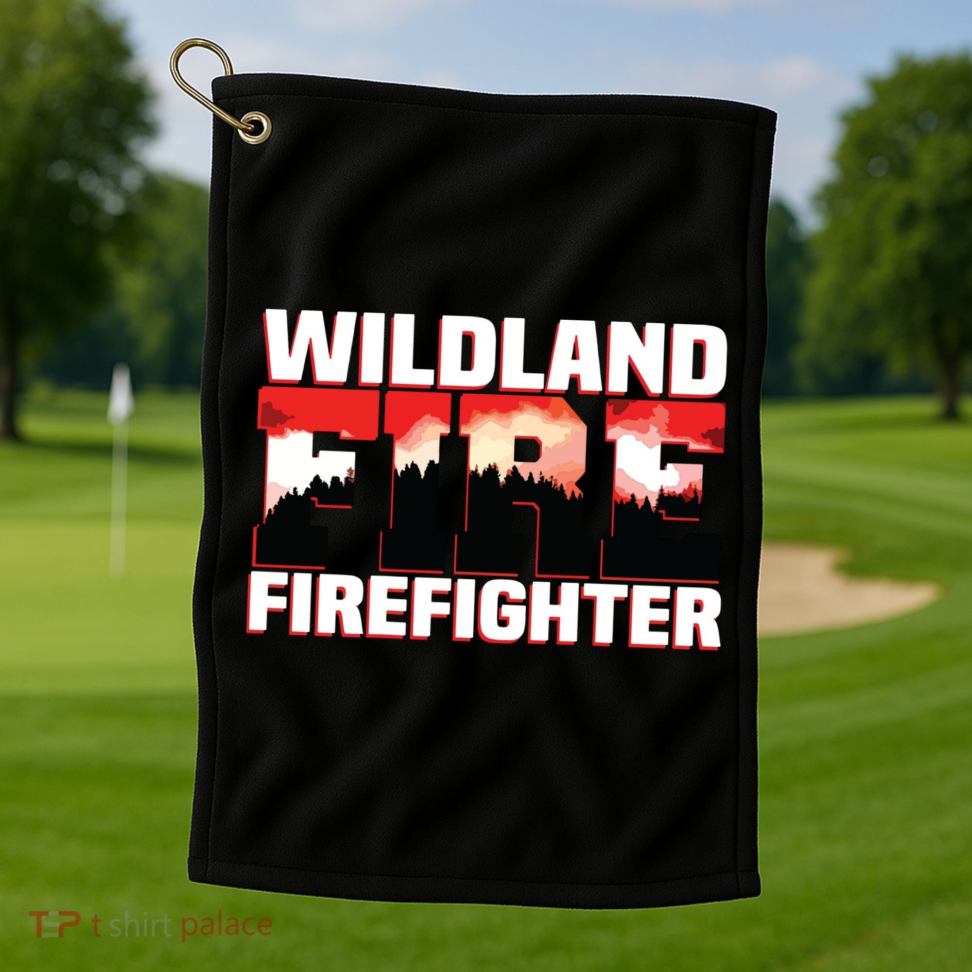 Wildland Fire Rescue Department Firefighters Firemen Uniform Golf Towel