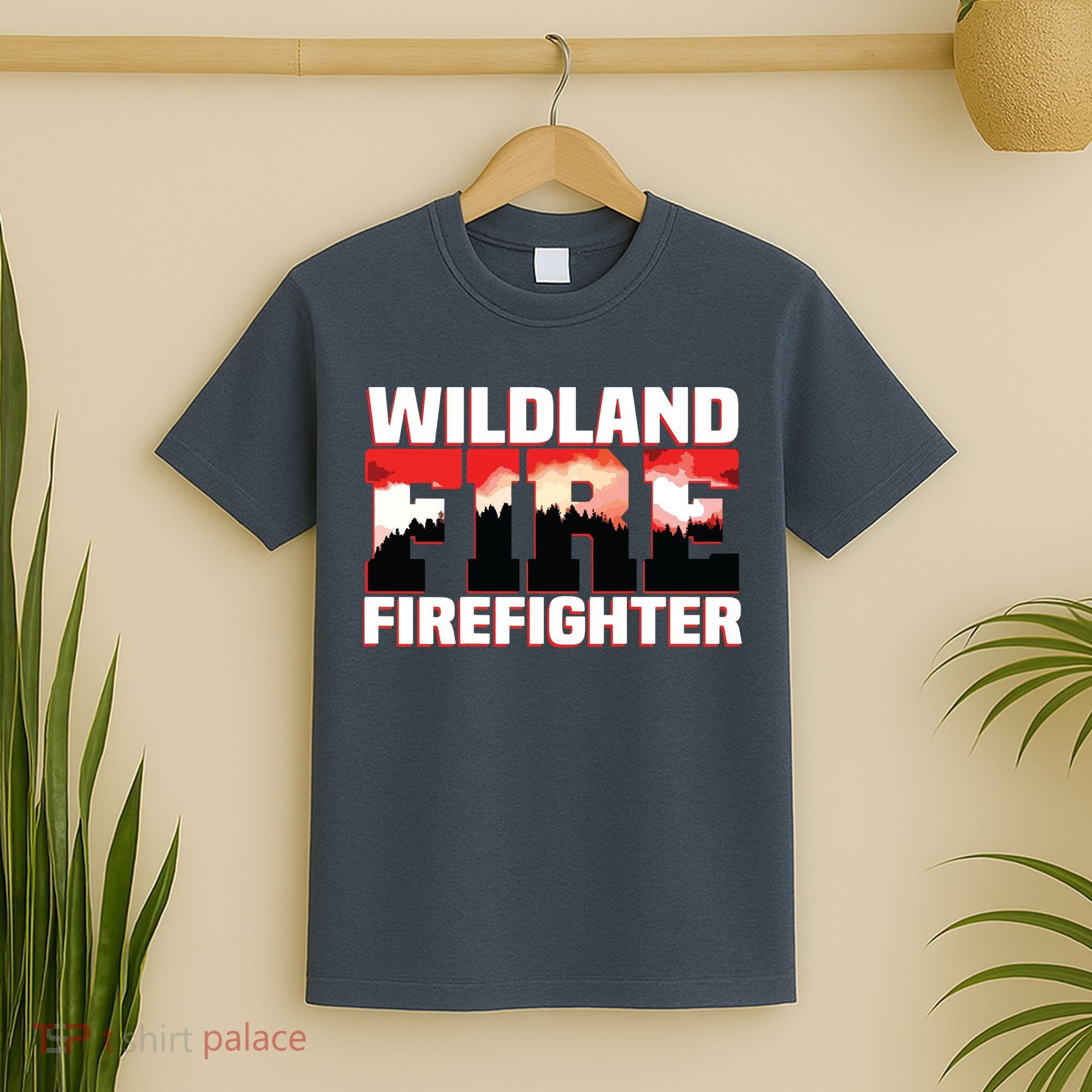 Wildland Fire Rescue Department Firefighters Firemen Uniform T-Shirt