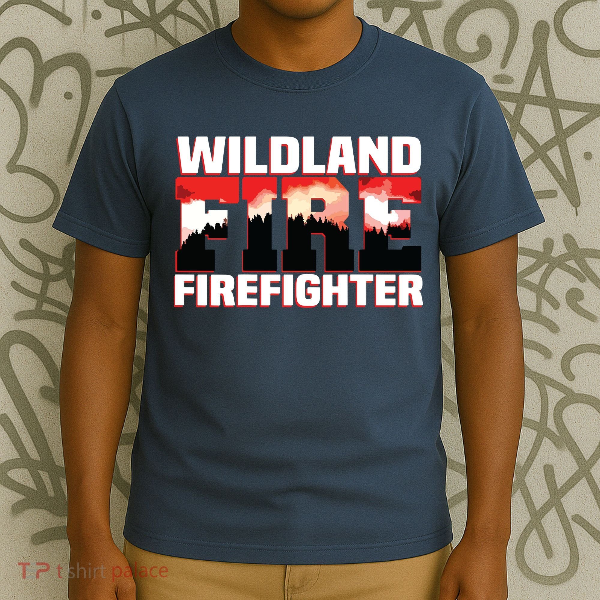 Wildland Fire Rescue Department Firefighters Firemen Uniform T-Shirt