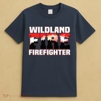 Wildland Fire Rescue Department Firefighters Firemen Uniform T-Shirt thumb 4