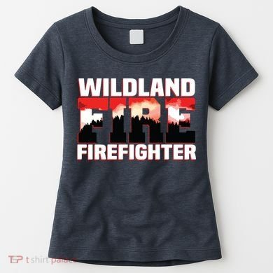 Wildland Fire Rescue Department Firefighters Firemen Uniform Women's T-Shirt