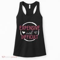 Wo Funny Saying Expensive and Difficult Cute Heart Women's Tank Top thumb 0