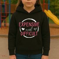 Wo Funny Saying Expensive and Difficult Cute Heart Kids Hoodie thumb 3
