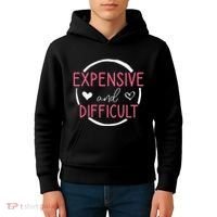 Wo Funny Saying Expensive and Difficult Cute Heart Kids Hoodie thumb 4