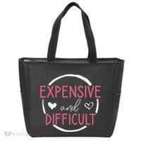 Wo Funny Saying Expensive and Difficult Cute Heart Tote Bag thumb 0