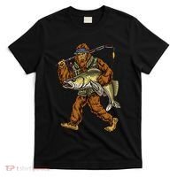 Walleye Fishing Sauger Hunting Bigfoot Fishermen T-Shirt thumb 0