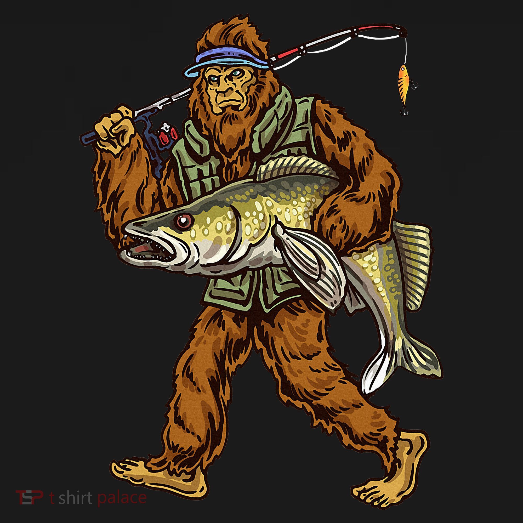 Walleye Fishing Sauger Hunting Bigfoot Fishermen Women's Tank Top