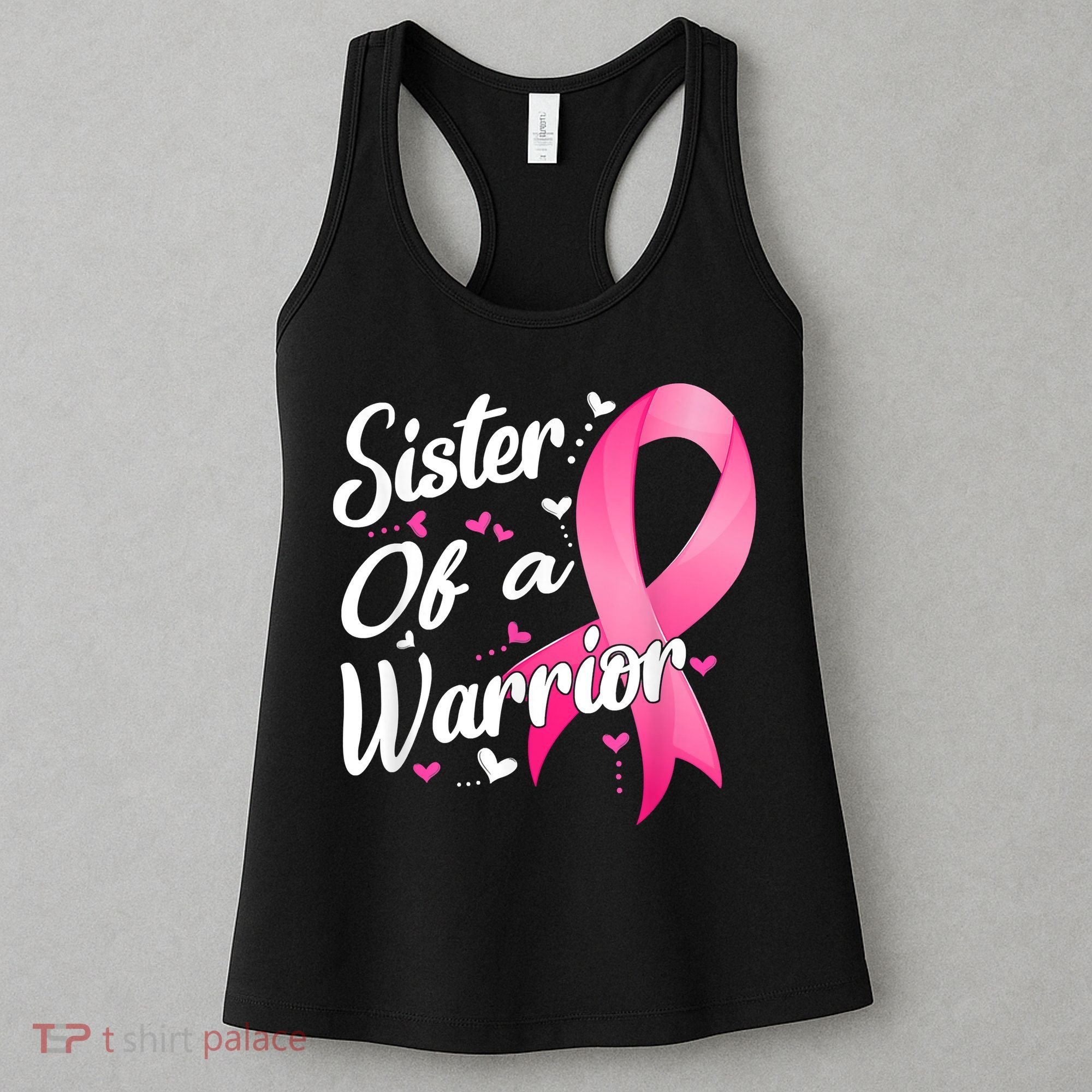 Womens Fighter Sister Of A Warrior Breast Cancer Fighting Women's Tank Top