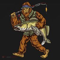 Walleye Fishing Sauger Hunting Bigfoot Fishermen Sweatshirt thumb 3