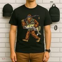 Walleye Fishing Sauger Hunting Bigfoot Fishermen T-Shirt thumb 6
