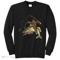 Walleye Fishing Sauger Hunting Bigfoot Fishermen Sweatshirt thumb 0