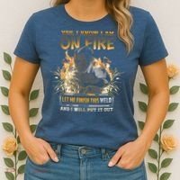 Welding Funny Saying Welder Yes I Know I Am On Fire Let Me Finish This Weld Women's T-Shirt thumb 2