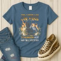 Welding Funny Saying Welder Yes I Know I Am On Fire Let Me Finish This Weld Women's T-Shirt thumb 3