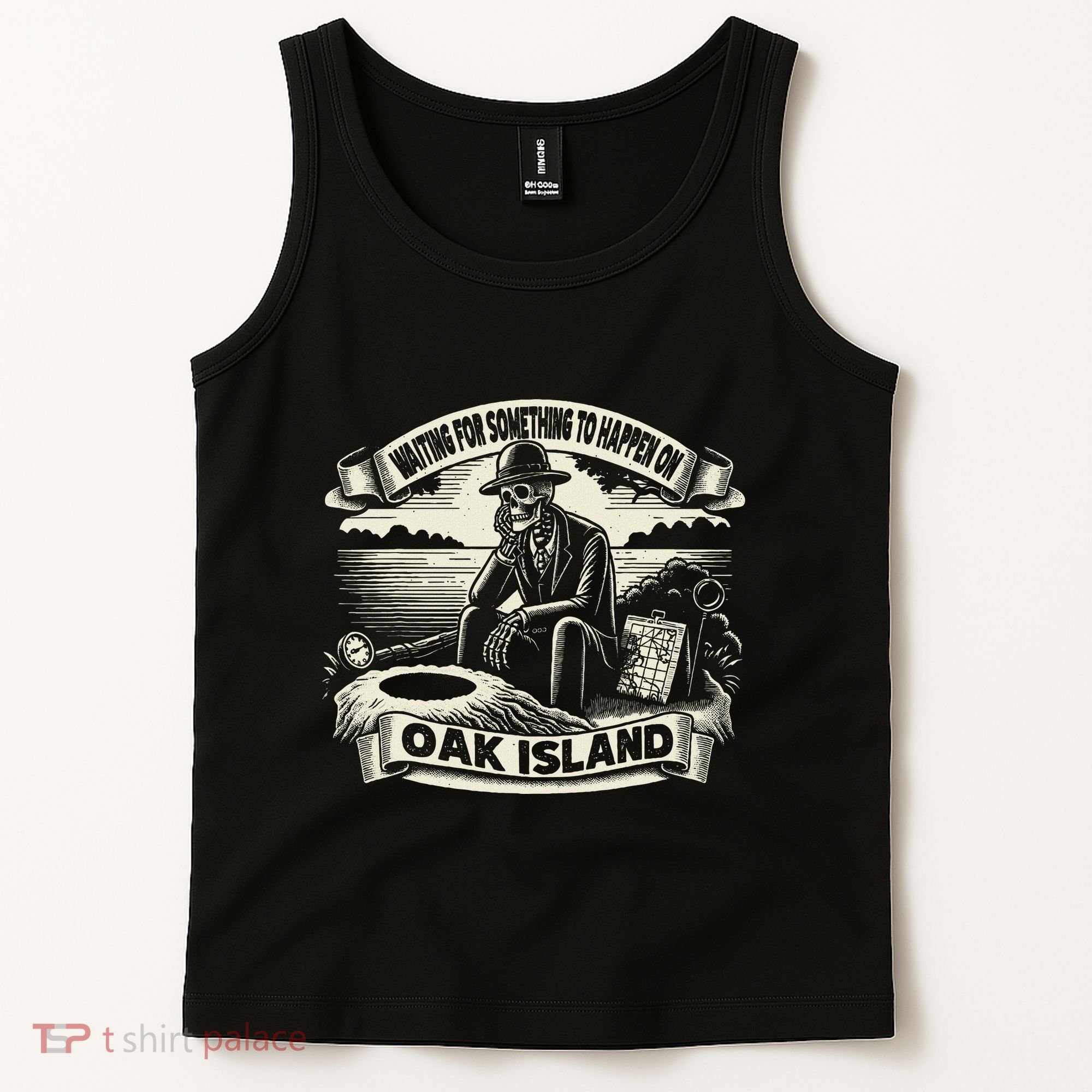 Waiting For Something To Happen Oak Island Treasure Hunt Tank Top