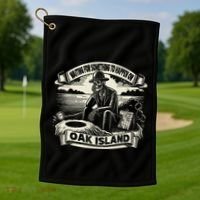 Waiting For Something To Happen Oak Island Treasure Hunt Golf Towel thumb 1