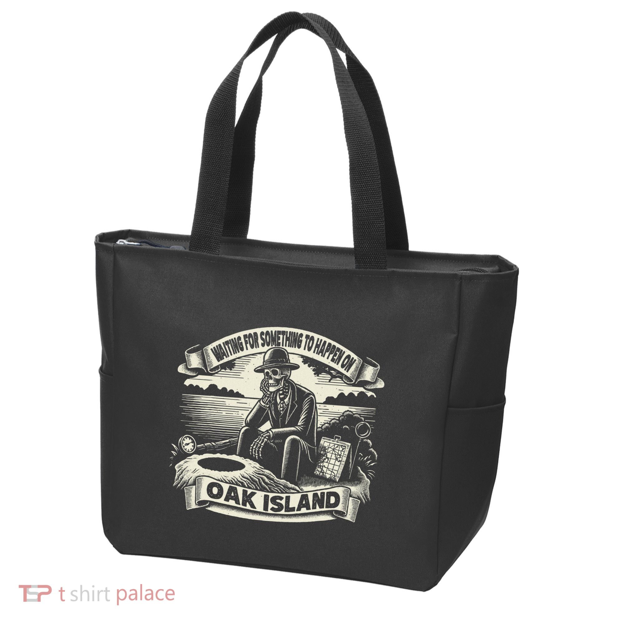 Waiting For Something To Happen Oak Island Treasure Hunt Tote Bag