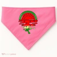 Watermelon Fruit Summer Sunset USA-Made Doggie Bandana thumb 0