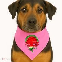 Watermelon Fruit Summer Sunset USA-Made Doggie Bandana thumb 1