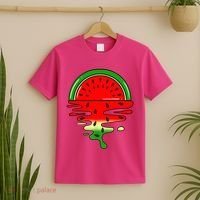 Watermelon Fruit Summer Sunset T-Shirt thumb 2