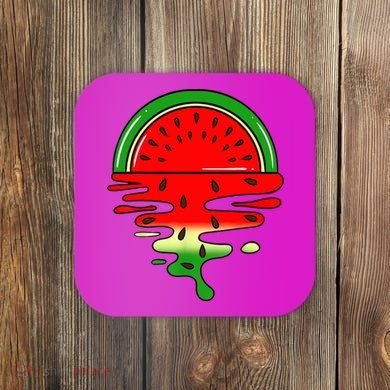 Watermelon Fruit Summer Sunset Coaster