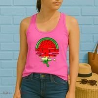 Watermelon Fruit Summer Sunset Women's Tank Top thumb 2