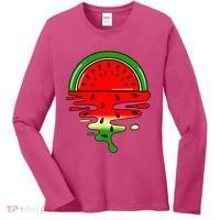 Watermelon Fruit Summer Sunset Women's Long Sleeve Shirt thumb 0
