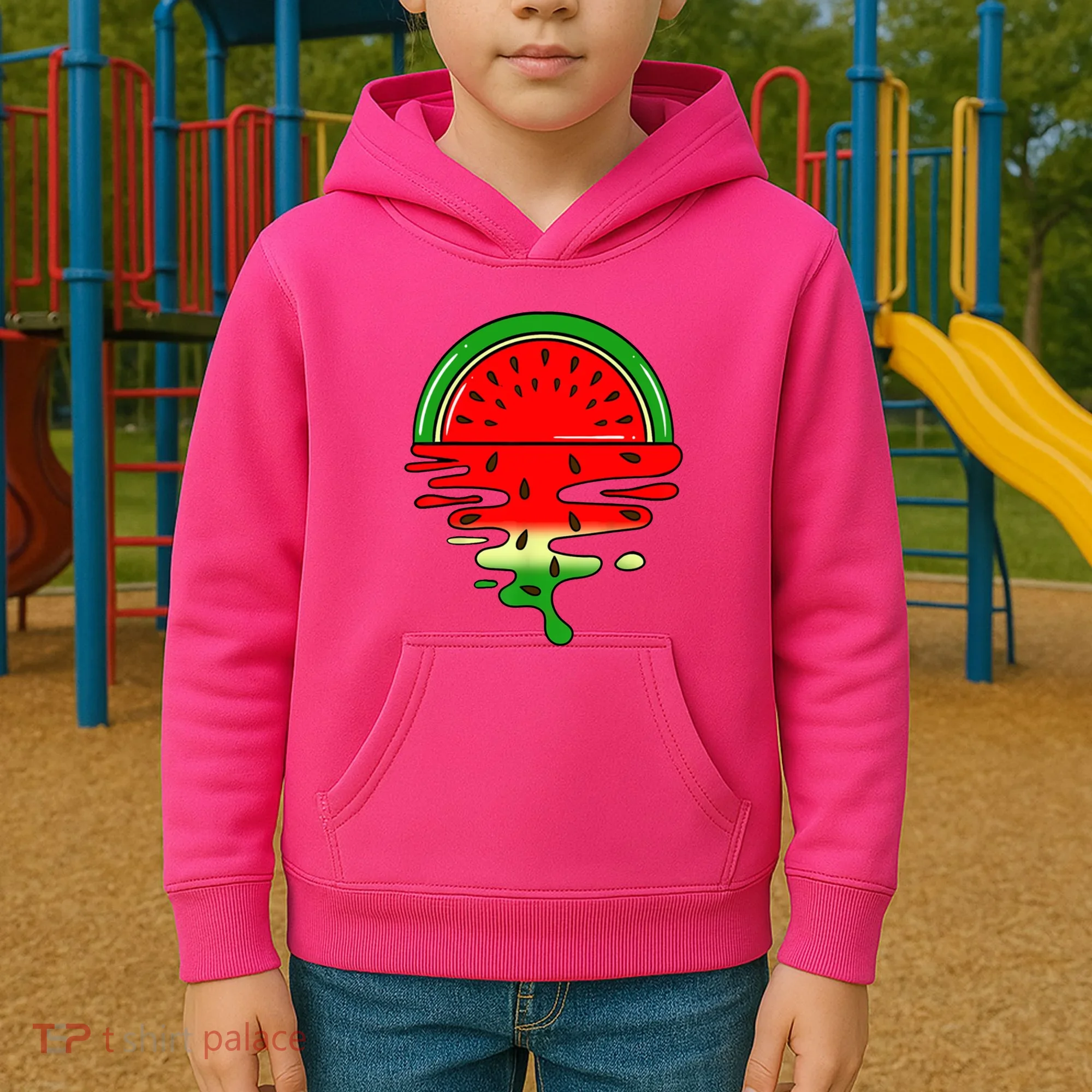 Watermelon Fruit Summer Sunset Kids Hoodie