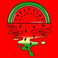 Watermelon Fruit Summer Sunset Santa Hat thumb 1