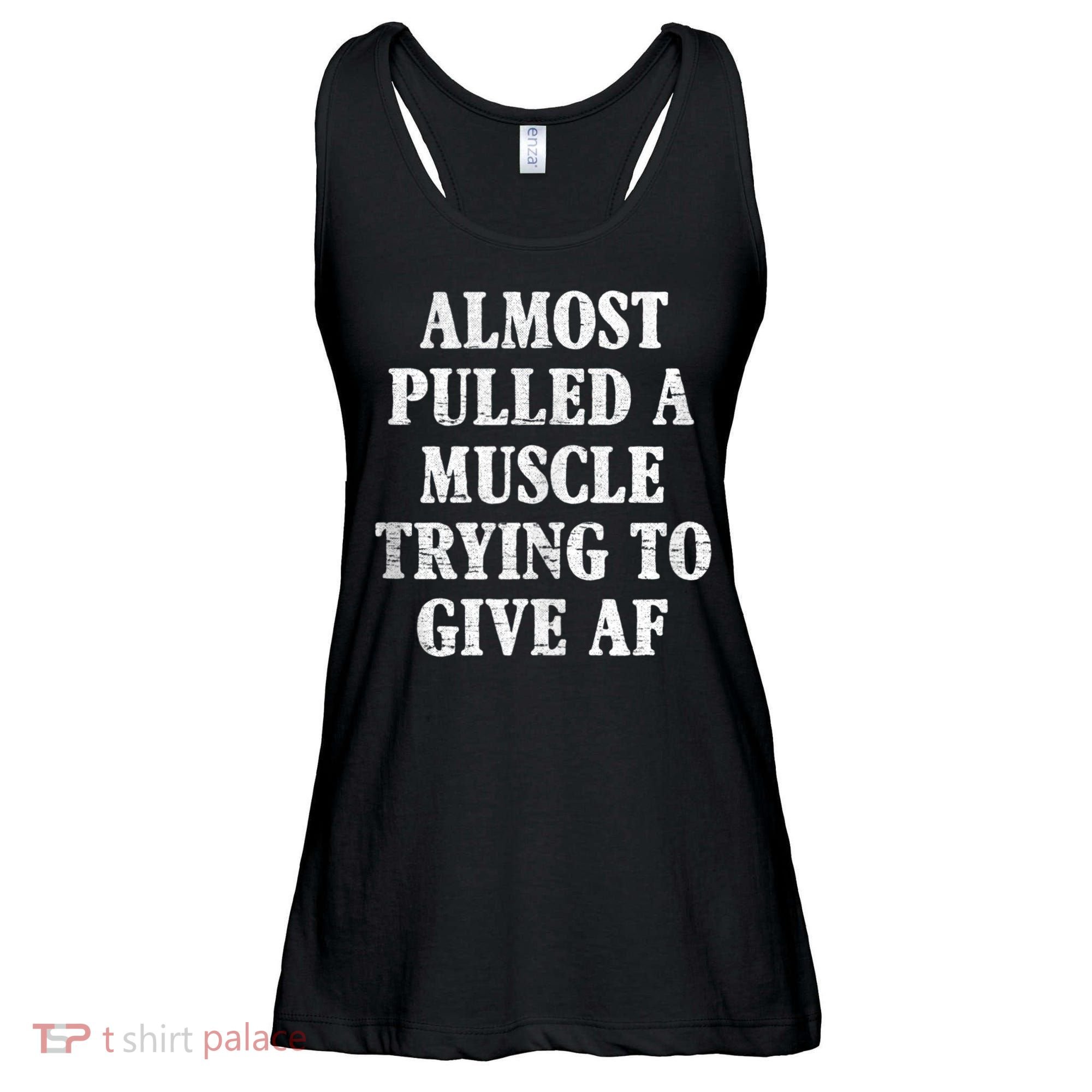 Workout Funny Saying Gym Quote Sarcastic Exercise Fitness Ladies Essential Flowy Tank
