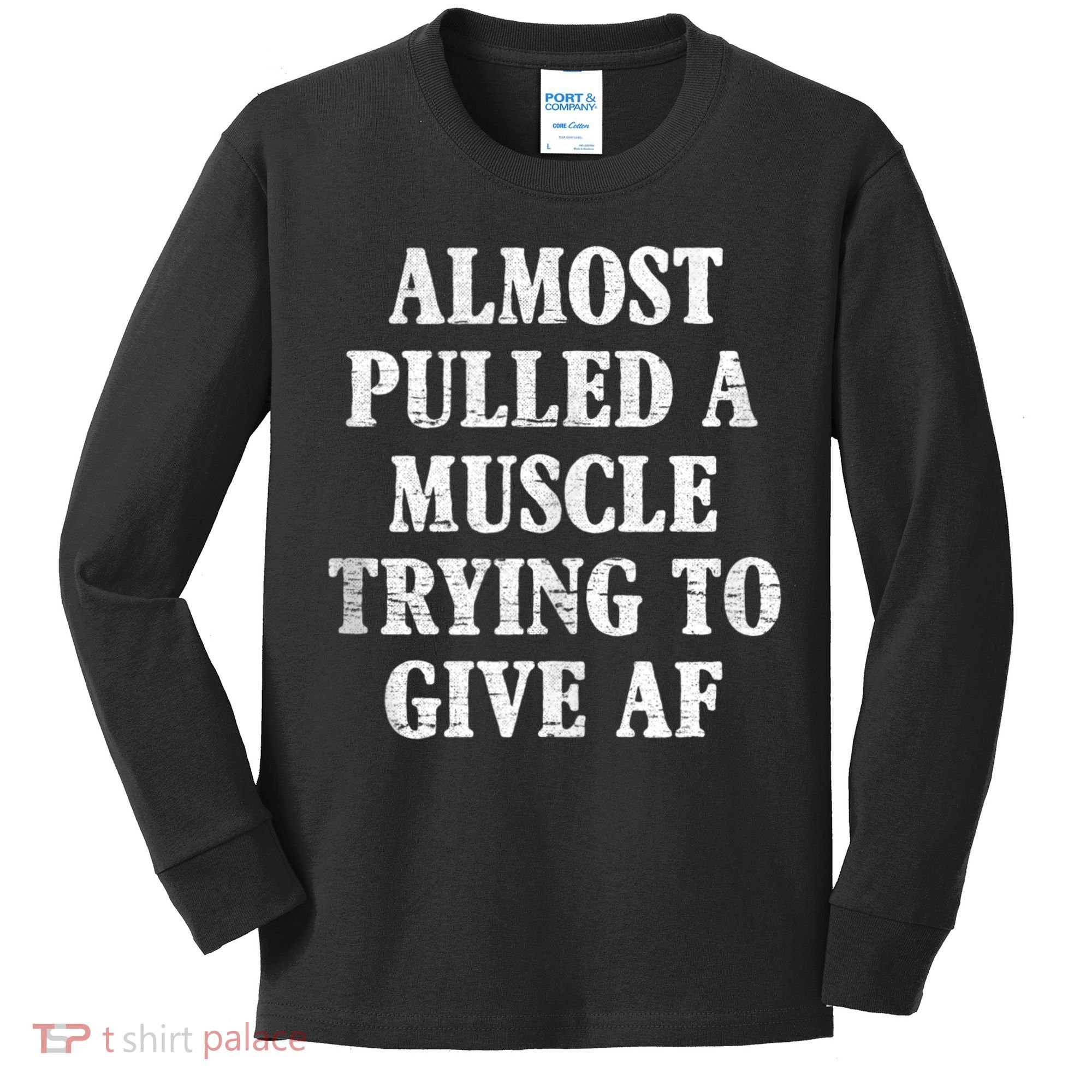 Workout Funny Saying Gym Quote Sarcastic Exercise Fitness Kids Long Sleeve Shirt