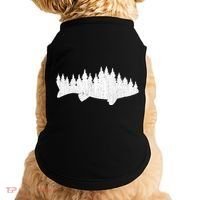 Walleye Fishing Sauger Fisherman Pine Forest Treeline Doggie Tank thumb 0
