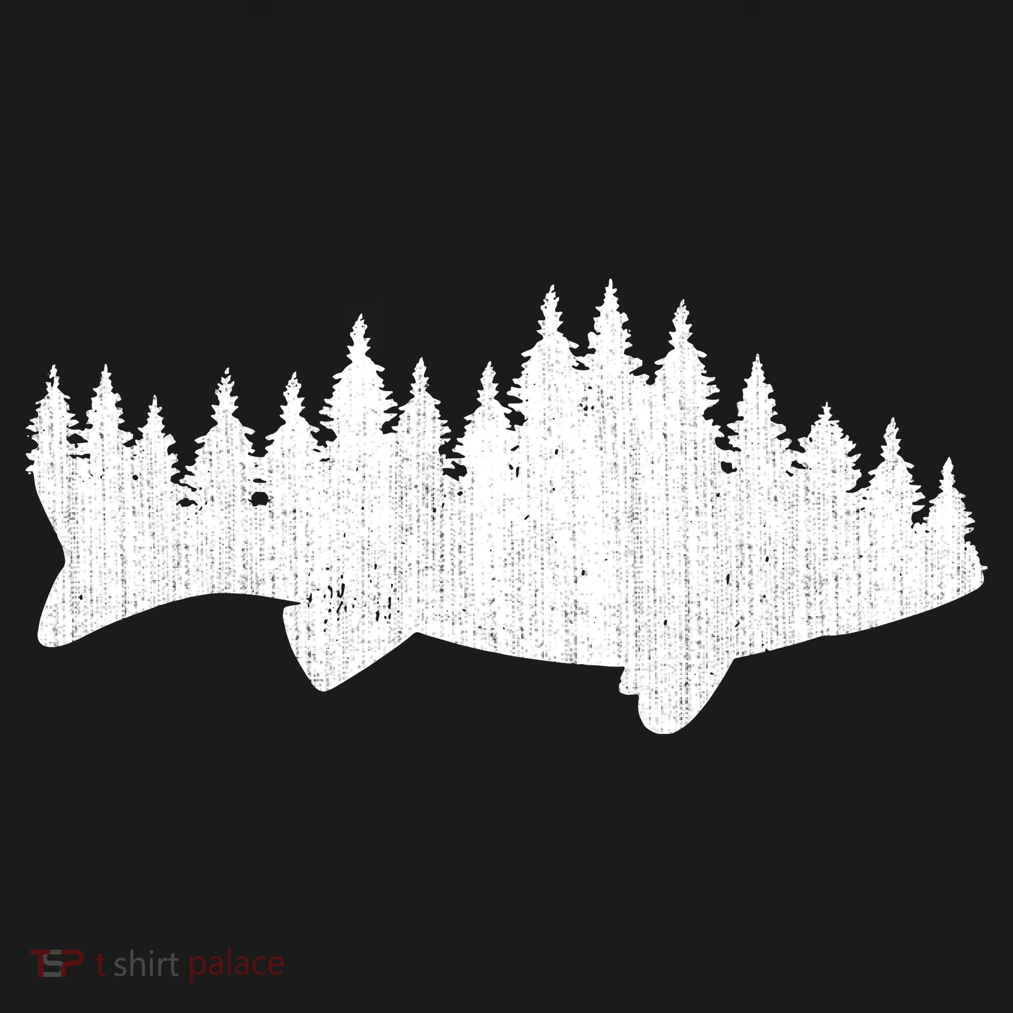 Walleye Fishing Sauger Fisherman Pine Forest Treeline Hoodie