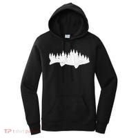 Walleye Fishing Sauger Fisherman Pine Forest Treeline Women's Hoodie thumb 0