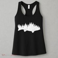 Walleye Fishing Sauger Fisherman Pine Forest Treeline Women's Tank Top thumb 3