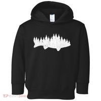 Walleye Fishing Sauger Fisherman Pine Forest Treeline Toddler Hoodie thumb 0