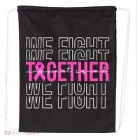 We Fight Together Breast Cancer Awareness Support Squad Drawstring Bag thumb 0