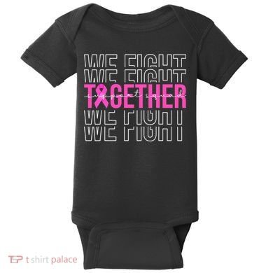 We Fight Together Breast Cancer Awareness Support Squad Baby Bodysuit