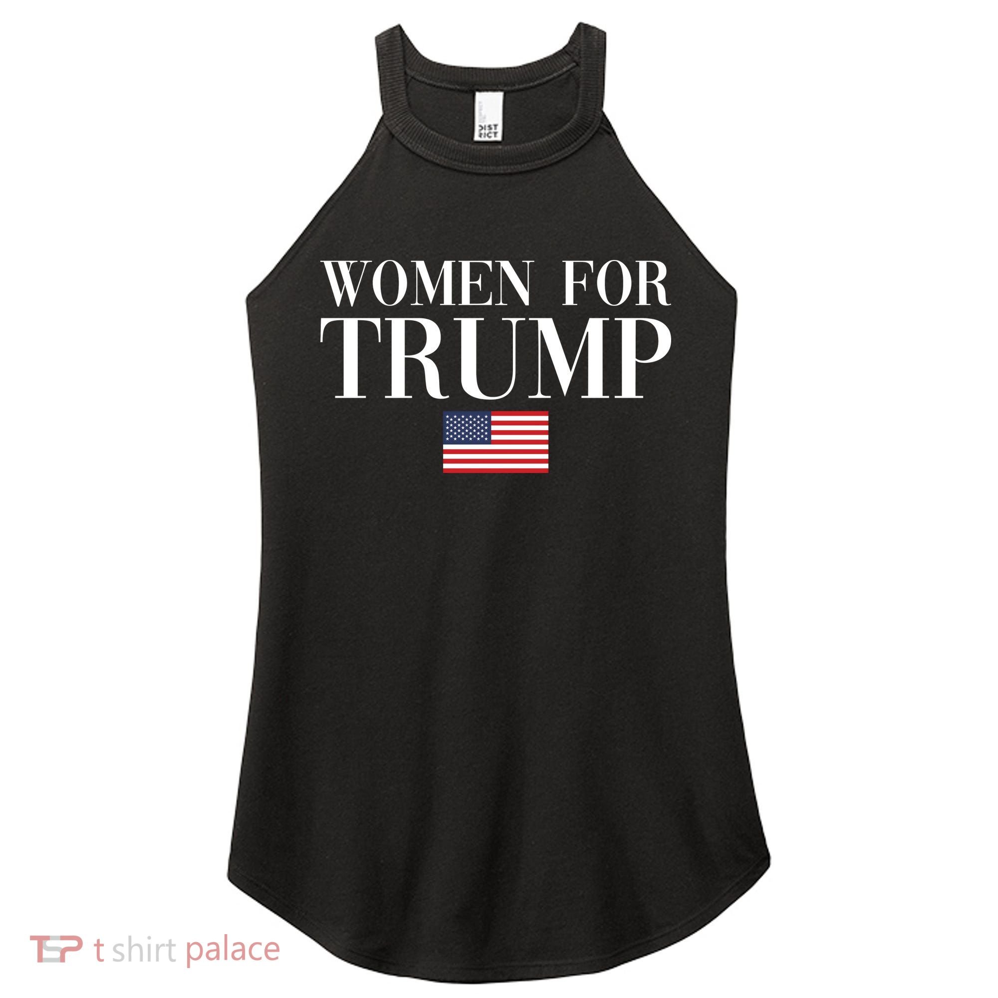 Women For Trump American Flag Women's Perfect Tri Rocker Tank