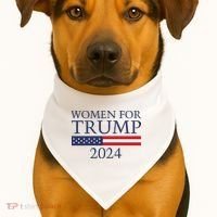 Women For Trump 2024 USA-Made Doggie Bandana thumb 1