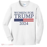 Women For Trump 2024 Kids Long Sleeve Shirt thumb 0
