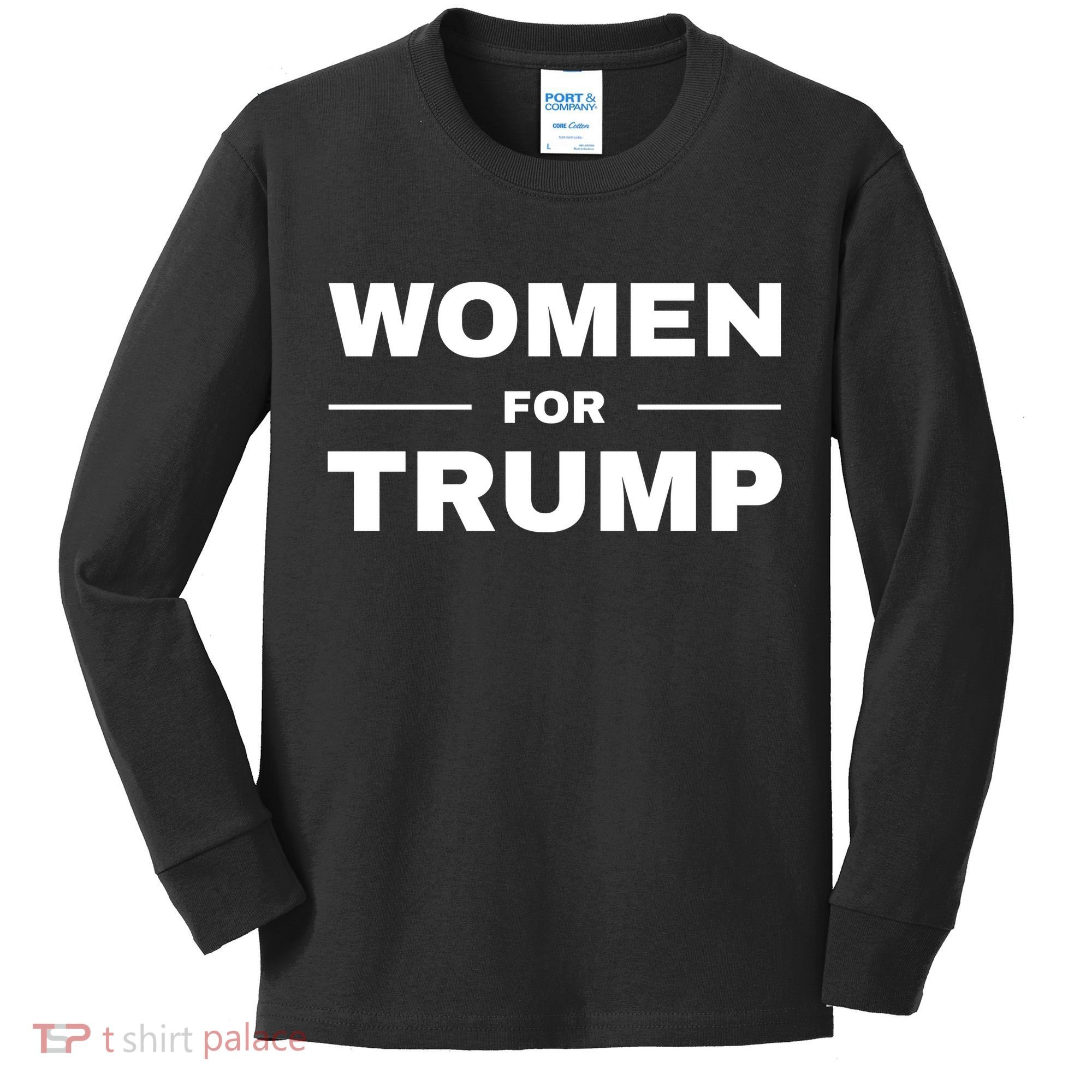 Women For Trump Kids Long Sleeve Shirt